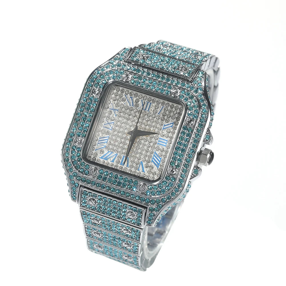 UWIN Iced Out Damenuhr – Kristall Luxusuhr Y2K Style