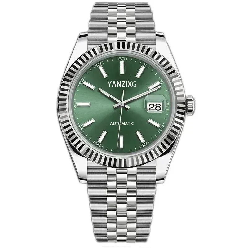 Mens Watches 41mm Dial Stainless Steel Strap Automatic Watch Mechanical Movement Casual Business Wristwatch Elegant Style