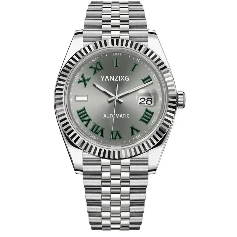 Mens Watches 41mm Dial Stainless Steel Strap Automatic Watch Mechanical Movement Casual Business Wristwatch Elegant Style