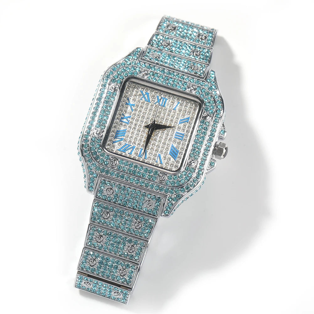 UWIN Iced Out Damenuhr – Kristall Luxusuhr Y2K Style