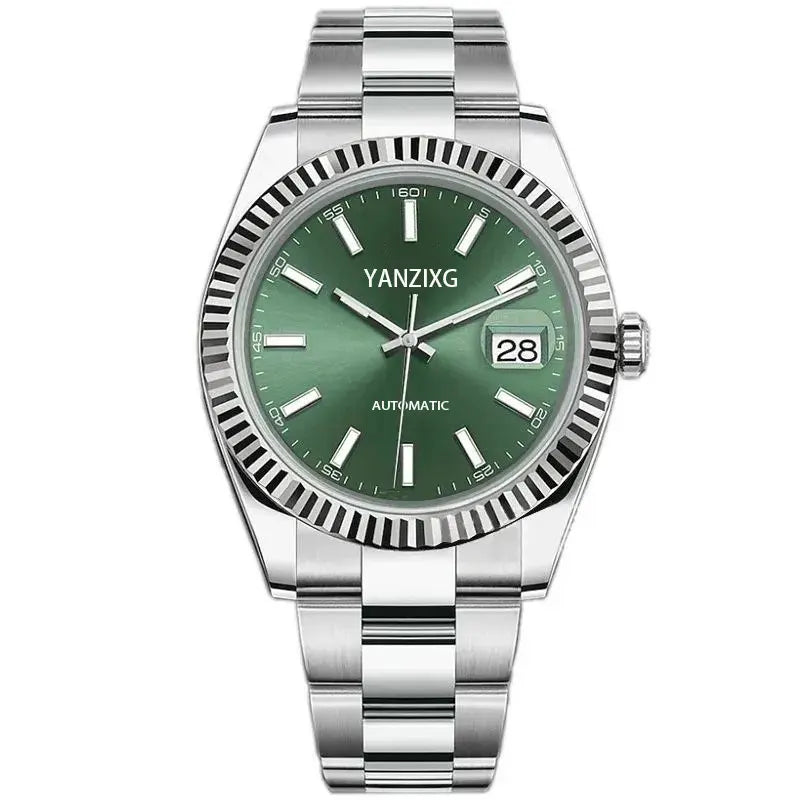 Mens Watches 41mm Dial Stainless Steel Strap Automatic Watch Mechanical Movement Casual Business Wristwatch Elegant Style