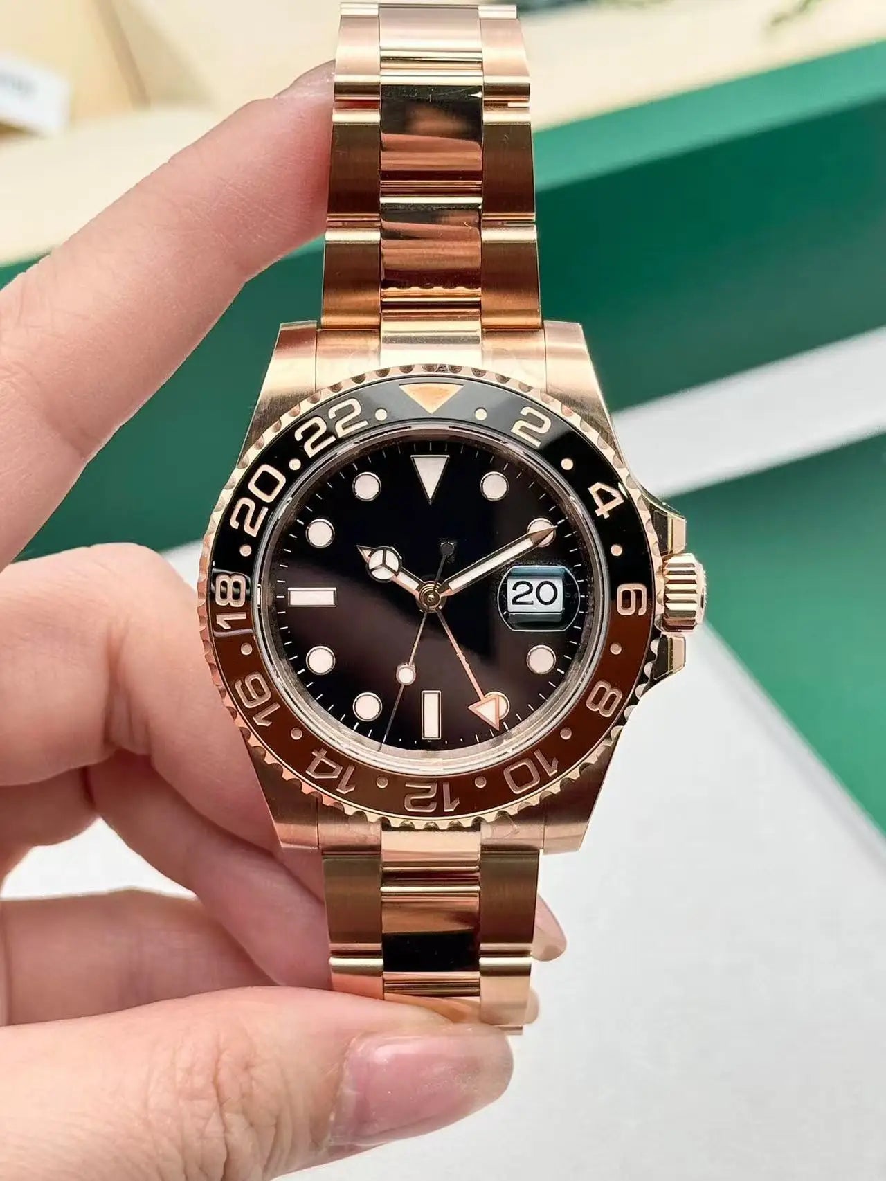 Dandong 3285 Luxusuhr Herren – Saphirglas 904L Edelstahl