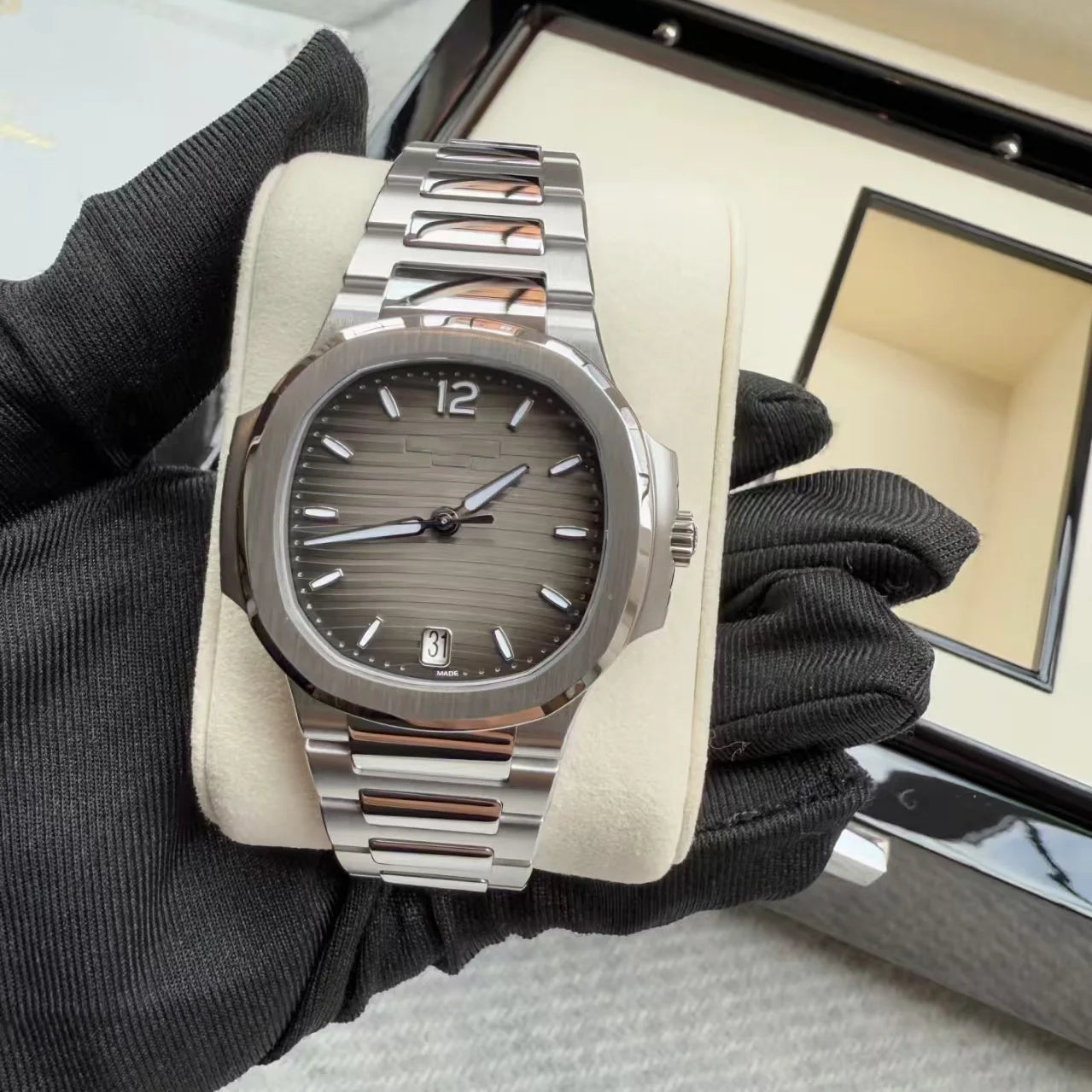 Pateker Luxusuhr Herren – Saphirglas Automatik Edelstahl