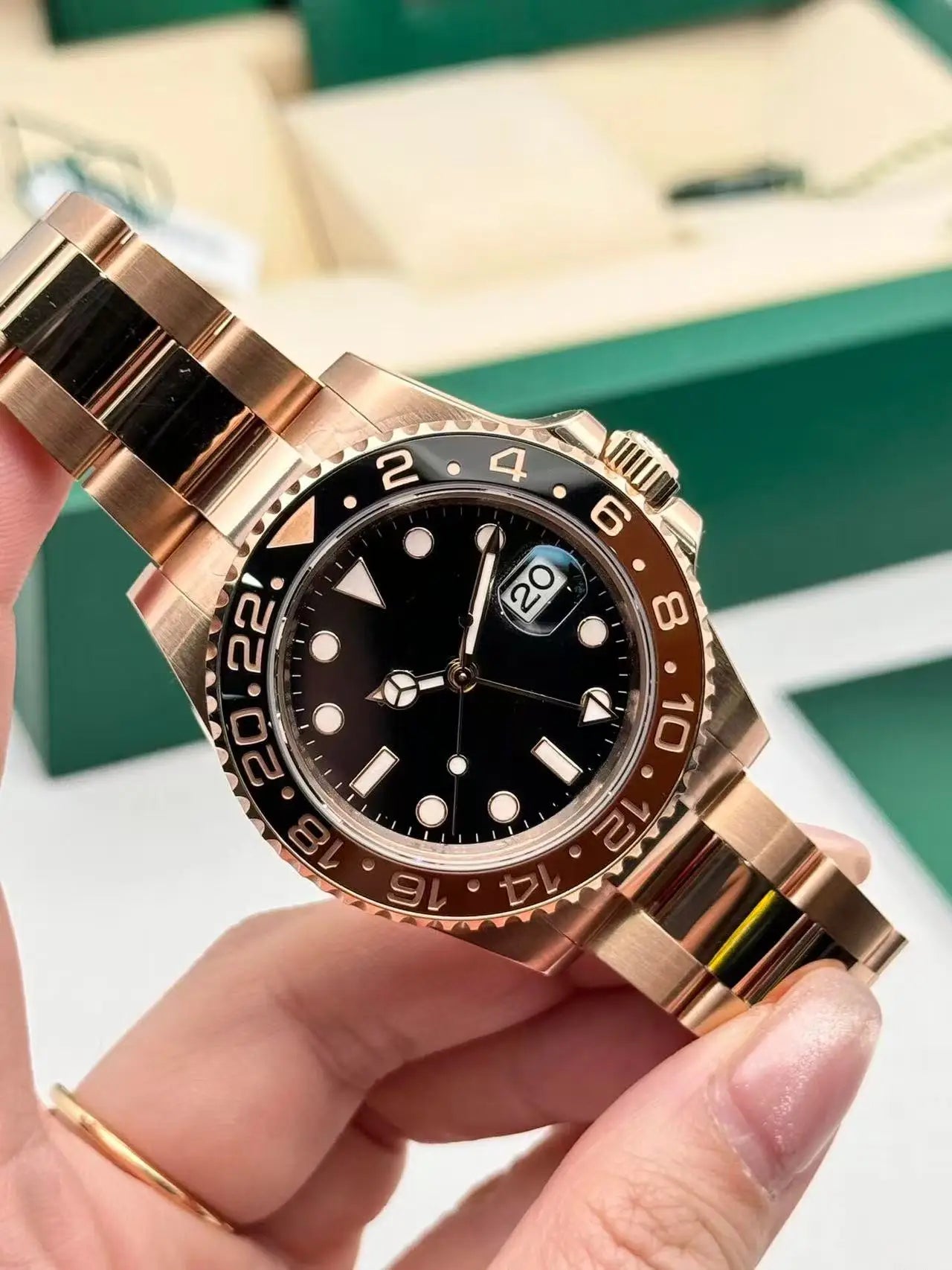 Dandong 3285 Luxusuhr Herren – Saphirglas 904L Edelstahl