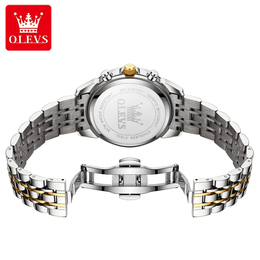 OLEVS Mondphase Chronograph – Prism Mirror Quarzuhr
